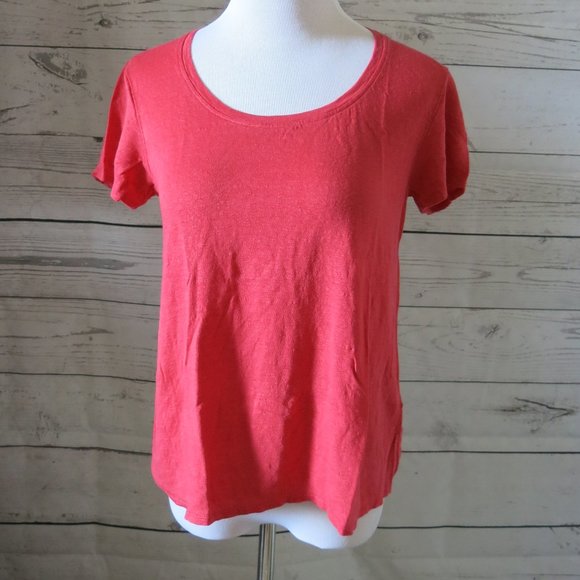 Eileen Fisher 100% Organic Linen Basic Tee Size PS - Picture 1 of 4